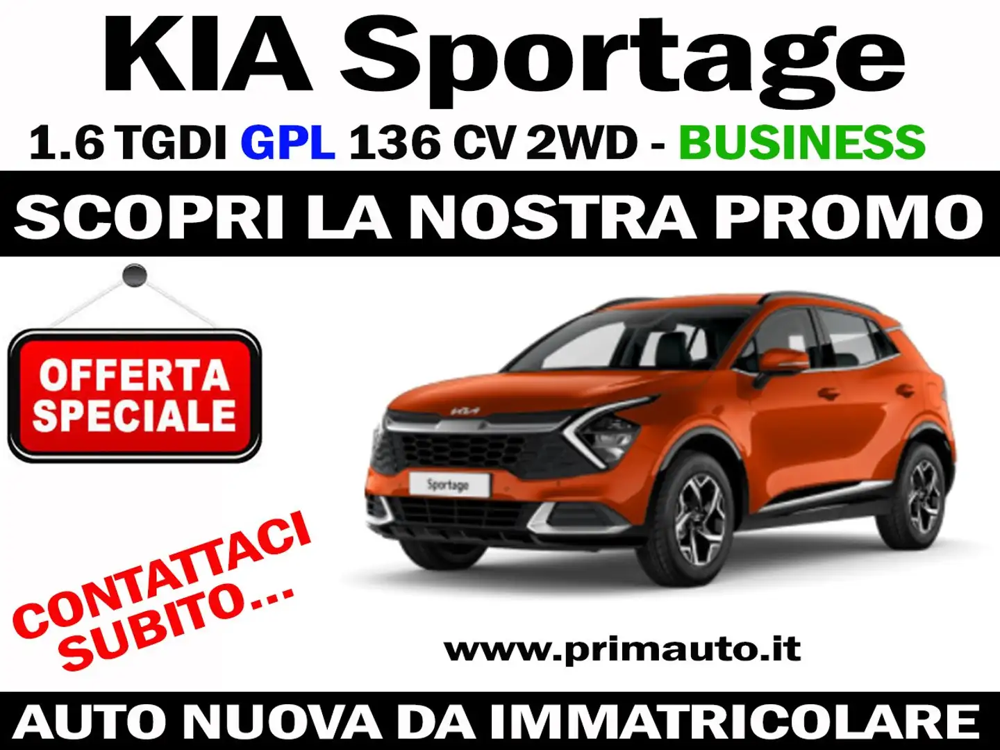 Kia Sportage 1.6 TGDi GPL 136 CV 2WD - BUSINESS - OFFERTA !!!! Orange - 1