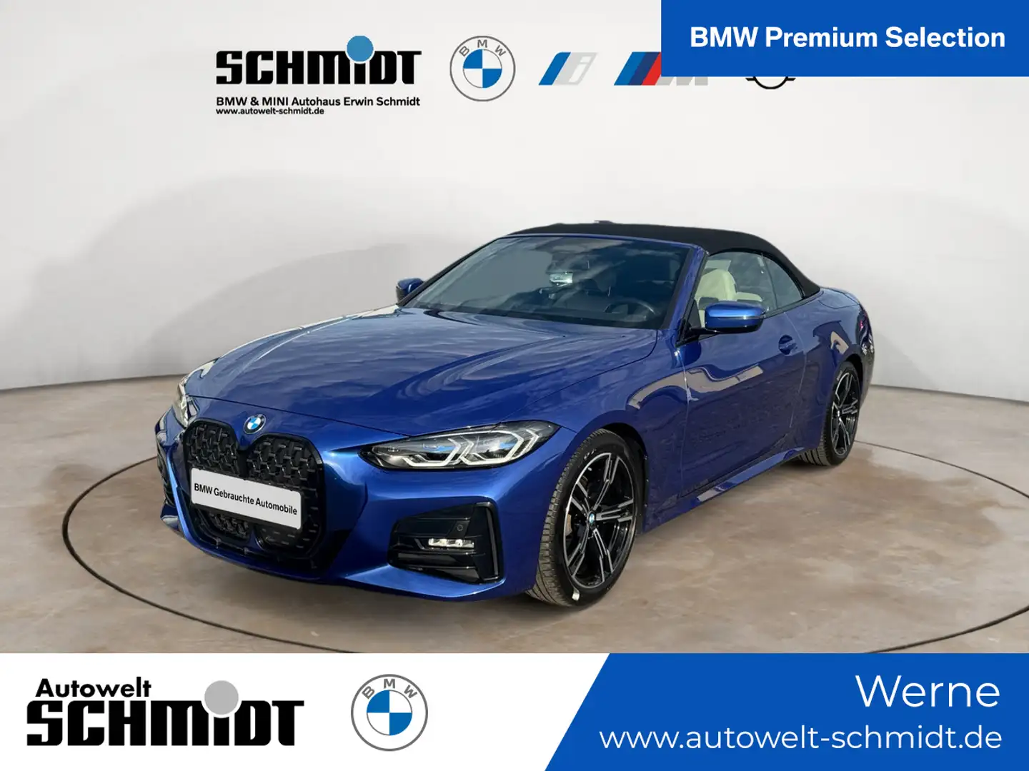 BMW 420 d Cabrio M Sportpaket + GARANTIE-bis-05.2028 Blau - 1