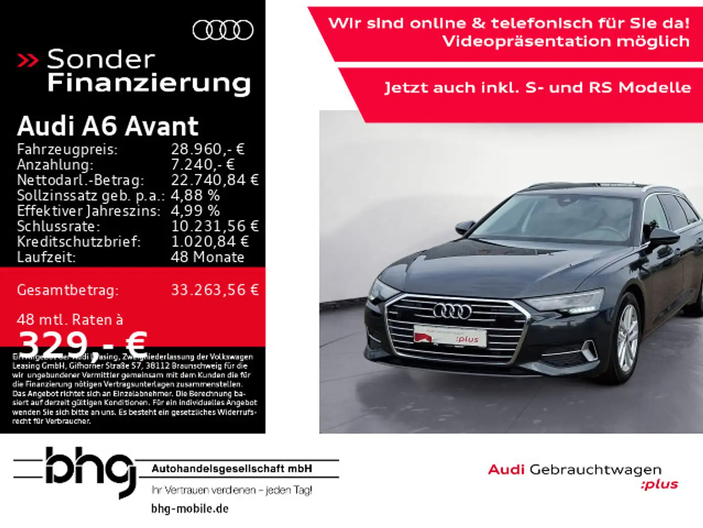 Audi A6 35TDI S tronic sport AHK AssistTour Kam Grau - 1