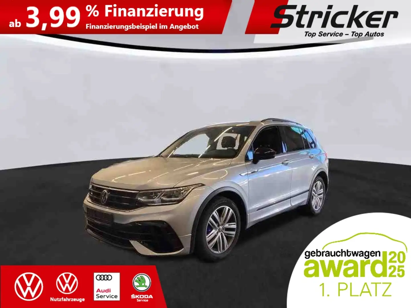Volkswagen Tiguan R Black Style 2.0TSI 357,-ohne Anzahlung AHK Pano Silber - 2