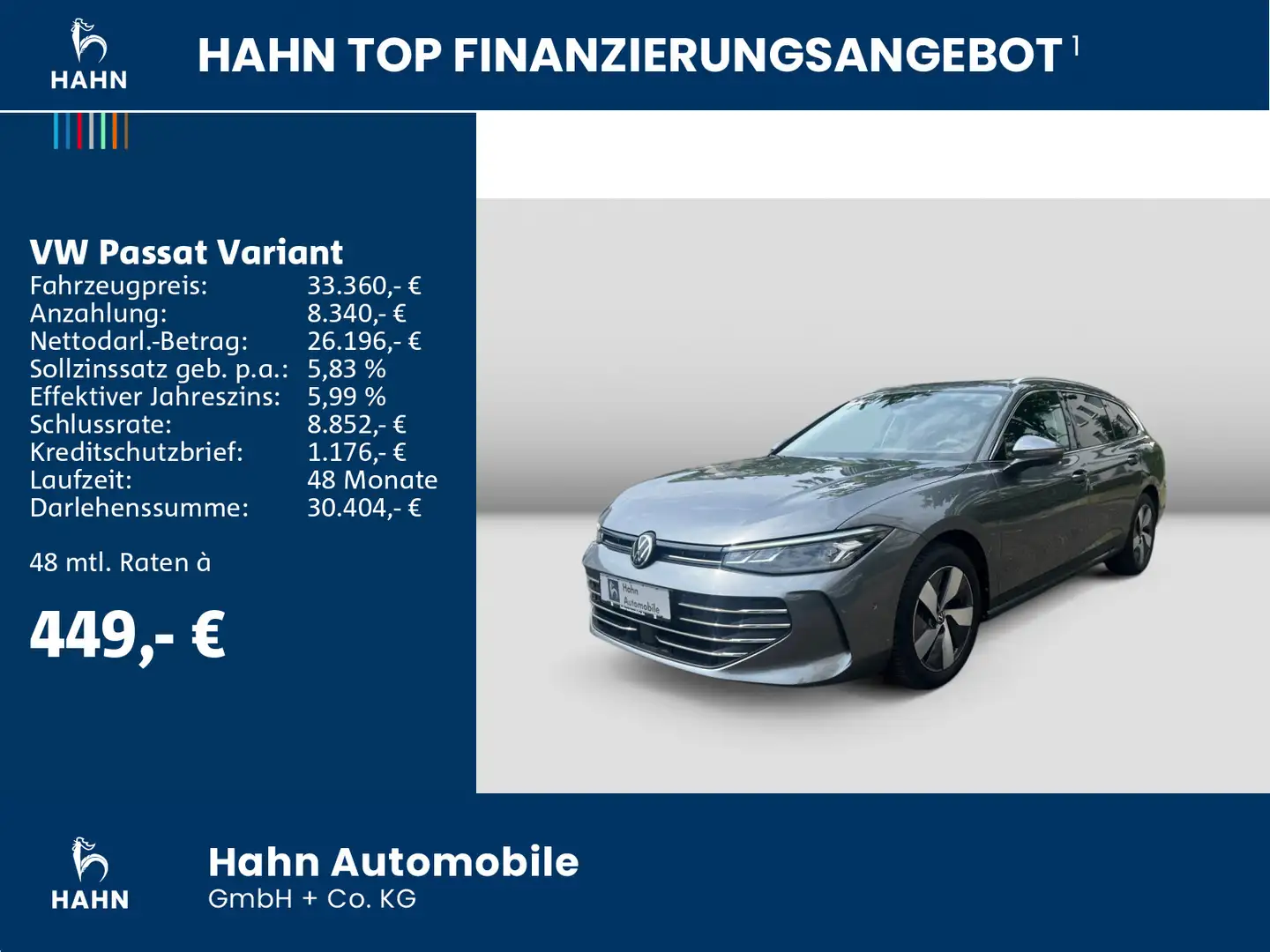 Volkswagen Passat Variant Business 1.5TSI DSG AHK AREA NAVI Grau - 2