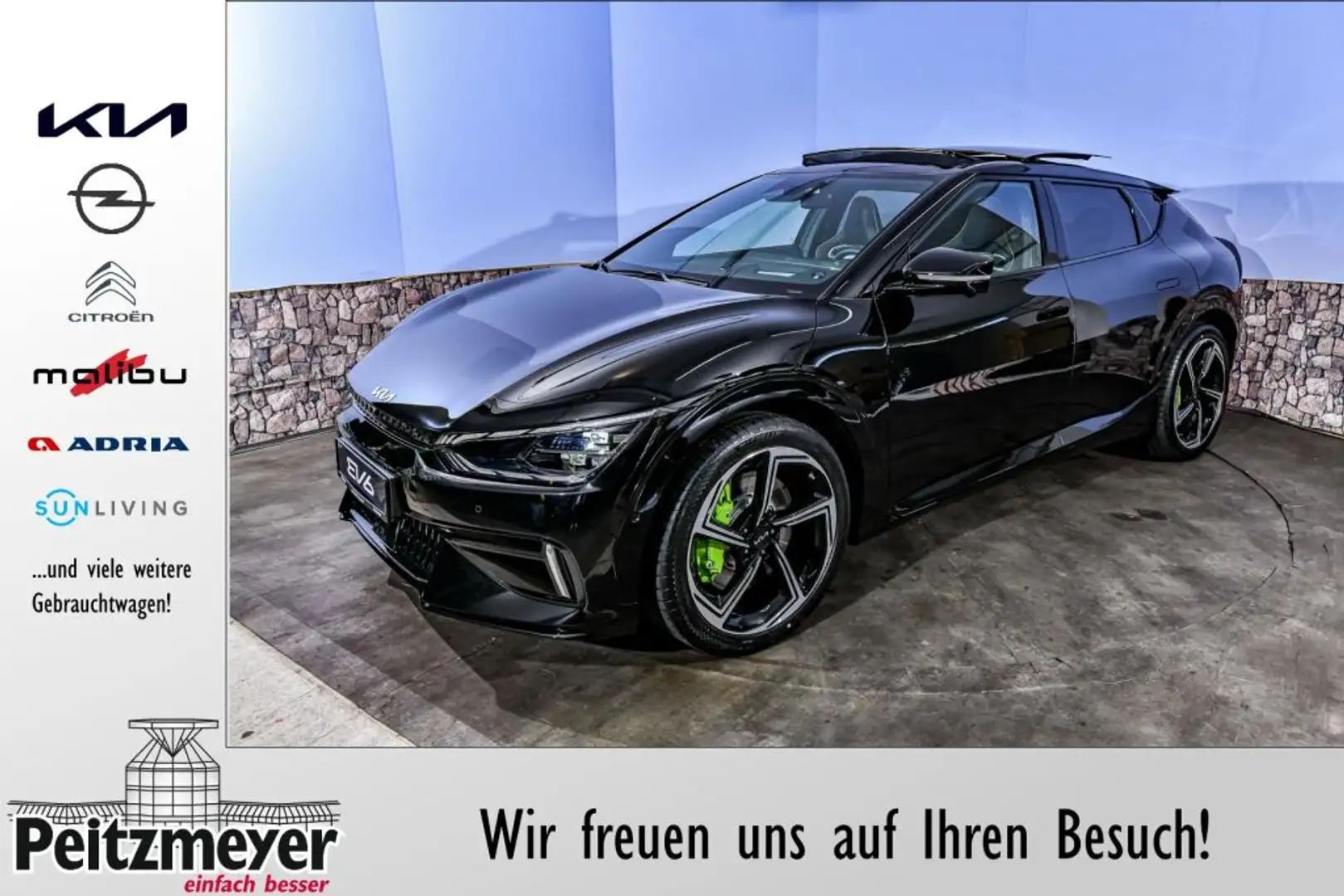 Kia EV6 77,4-kWh AWD GT Schwarz - 1