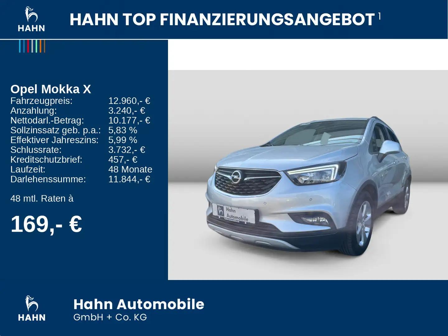 Opel Mokka X 1.4Turbo Edition Navi Cam Climatr Sitzh Argent - 2