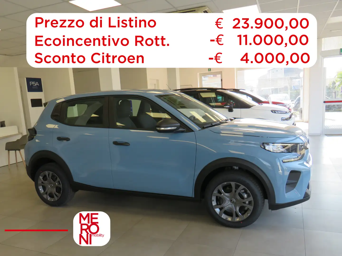 Citroen C3 Elettrica 83kw 113cv YOU (ECOINCENTIVO) Blauw - 1