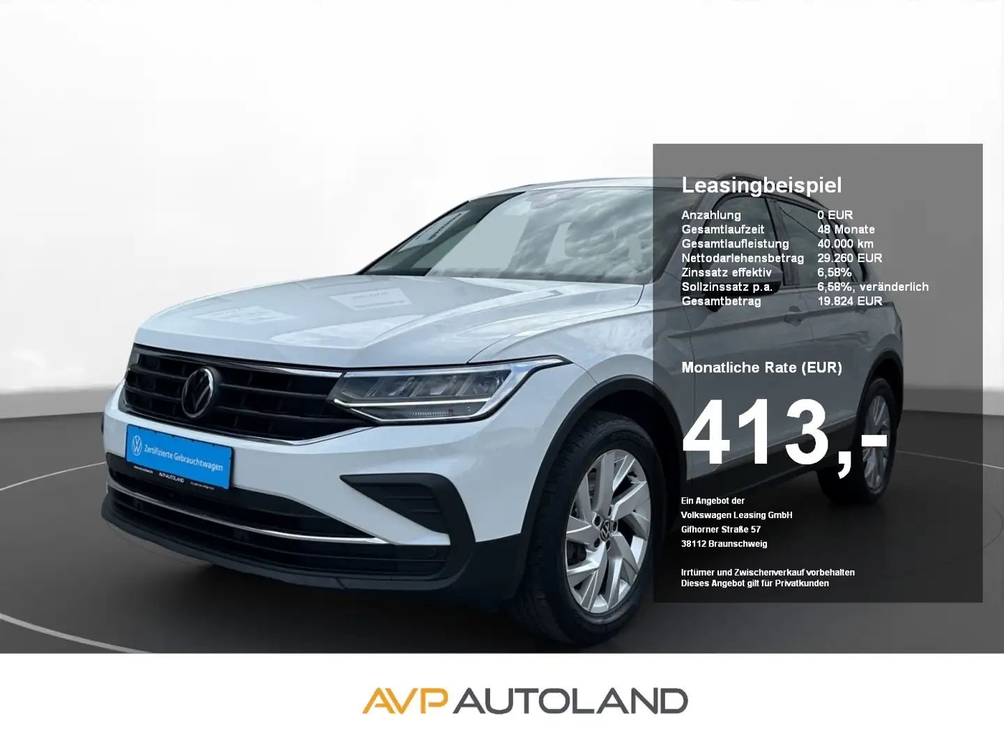 Volkswagen Tiguan 2.0 TDI DSG 4MOTION Life | NAVI | AHK | Weiß - 1