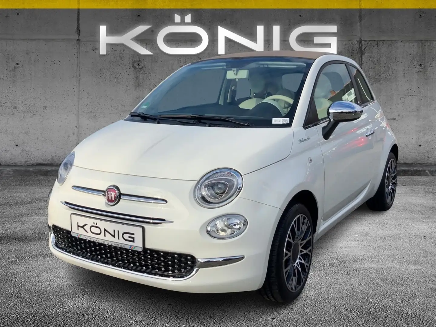 Fiat 500C 1.0 Cabrio DolceVita Klima*Carplay*Tempomat Weiß - 1