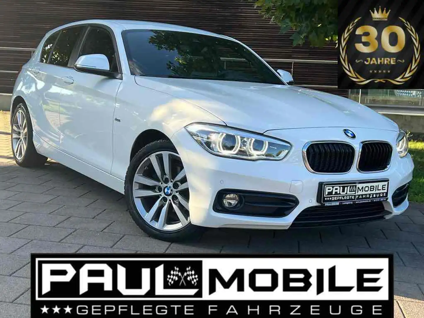 BMW 118 i Sport Line Navi Leder LED HiFi PDC v+h Eu6 Blanc - 1
