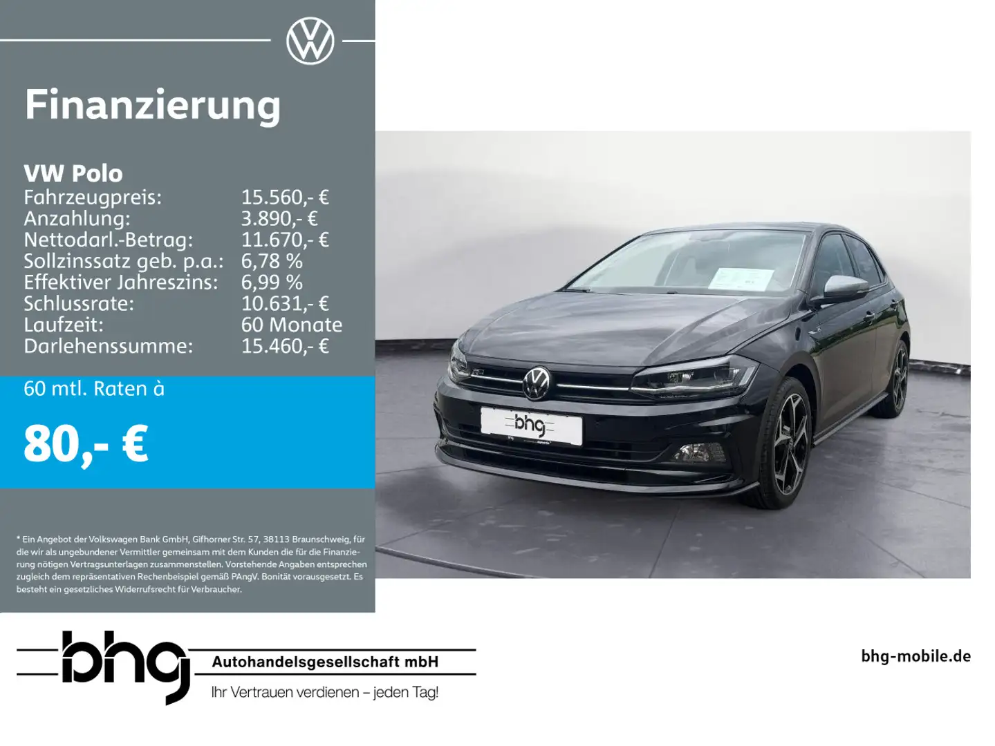 Volkswagen Polo 1.0 TSI BEATS PDC ACC KAMERA SHZ DAB LED Negro - 1