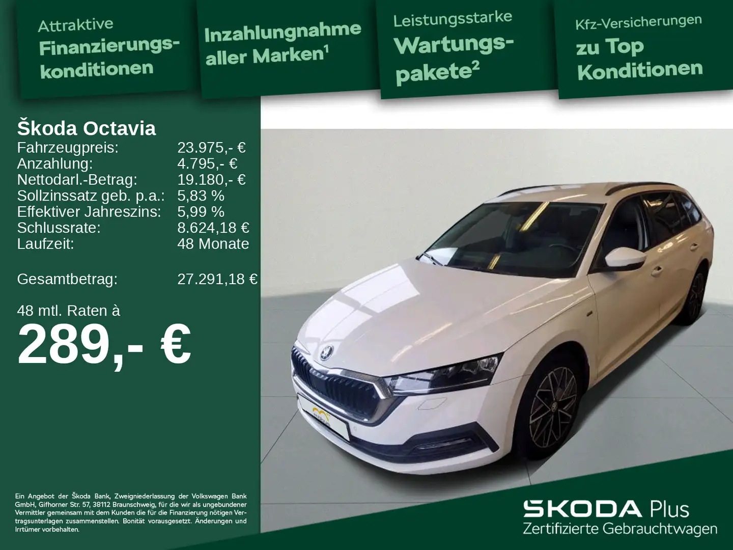 Skoda Octavia Combi 2.0 TDI *DSG*APP*RFK*LED*SHZ* Weiß - 1