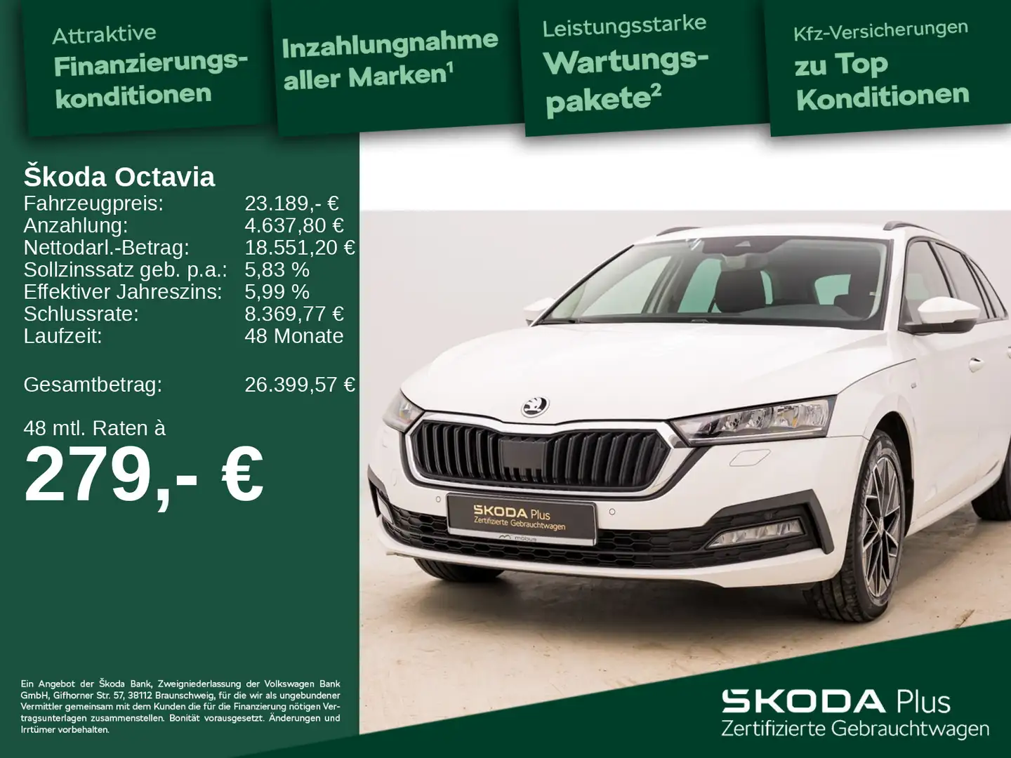 Skoda Octavia Combi 2.0 TDI *DSG*APP*RFK*LED*SHZ* Weiß - 1