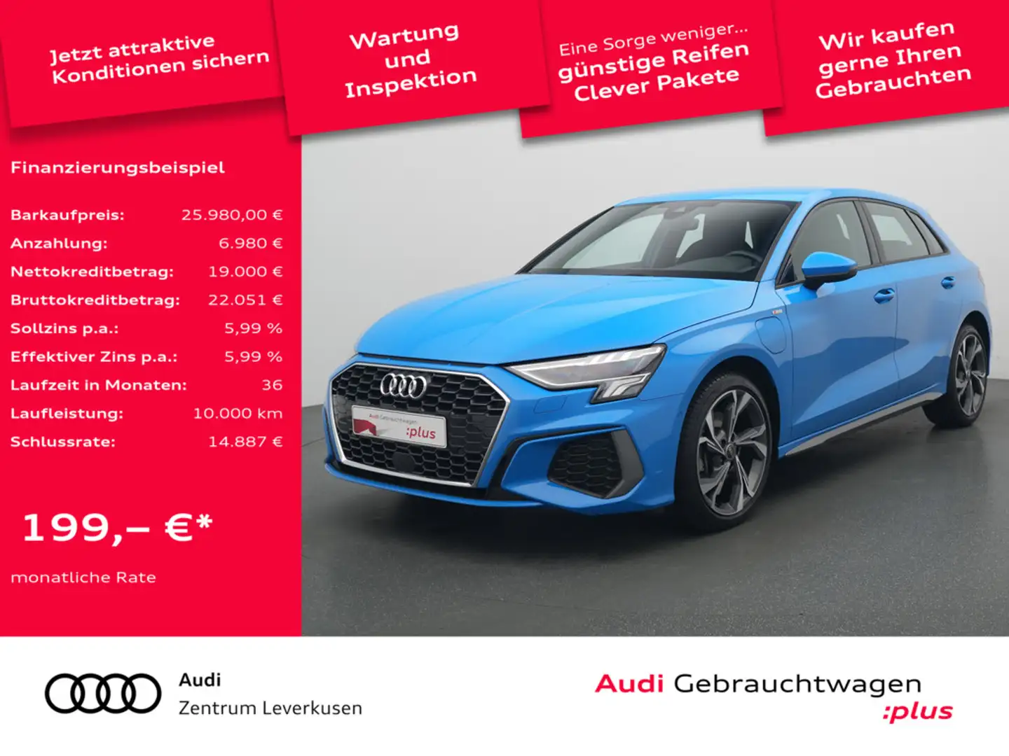 Audi A3 S TRON ACC NAVI PDC LED Schwarz - 1