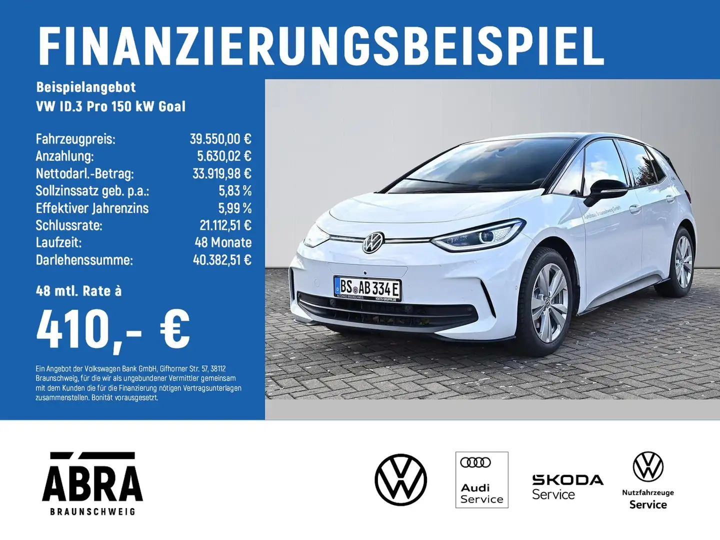 Volkswagen ID.3 Pro 150 kW Goal NAV+LED+ACC+HuD+SITZHZG Weiß - 2