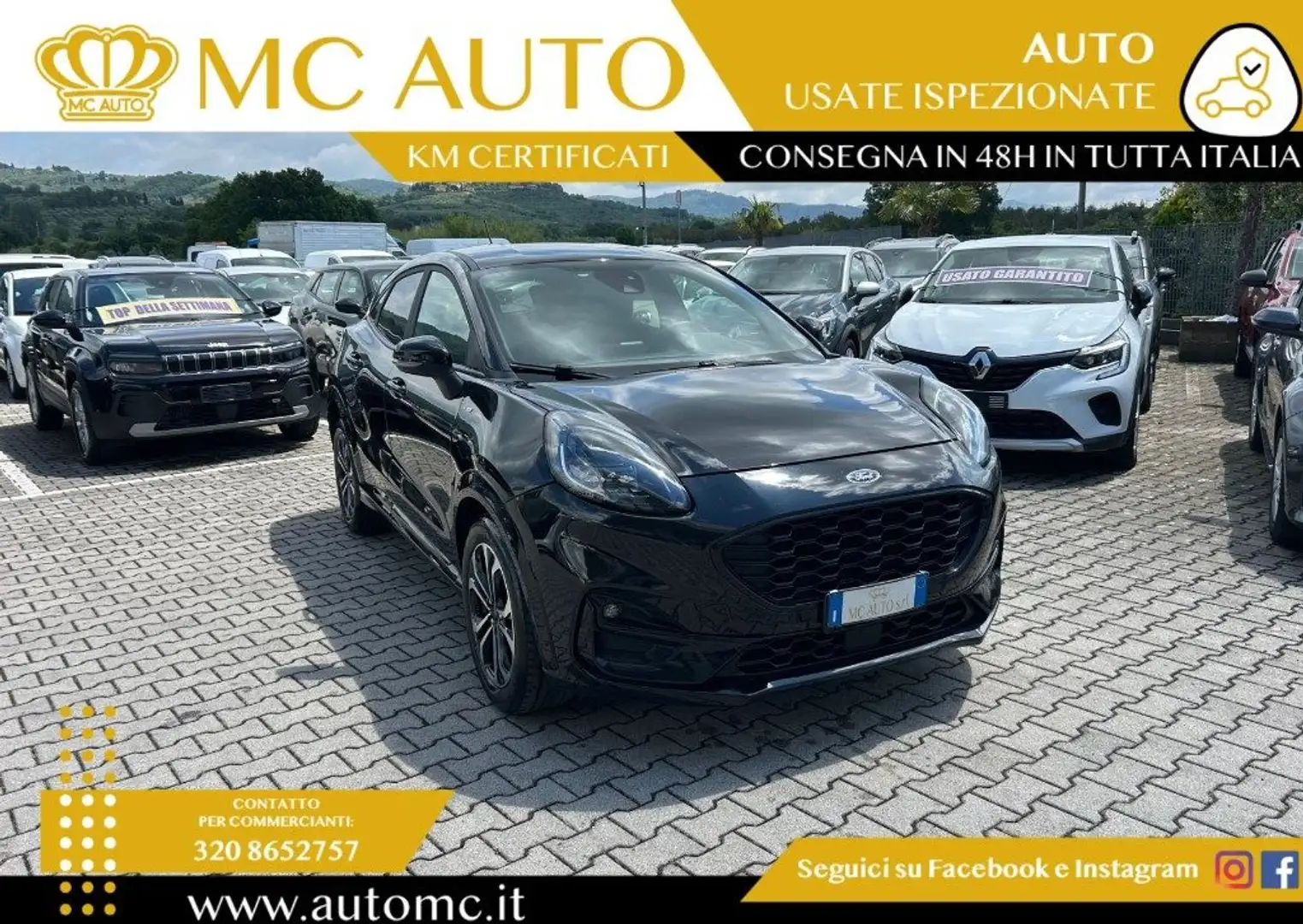 Ford Puma 1.0 EcoBoost Hybrid 125 CV S&S ST-Line PROMO CON F Zwart - 1