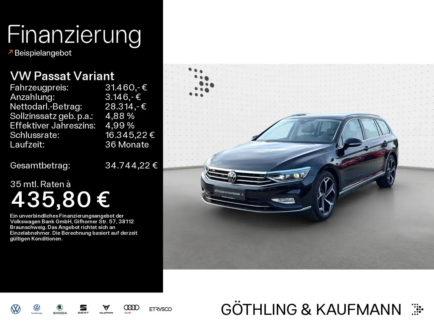 Volkswagen Passat Variant 2.0 TSI 4M Elegance DSG*Matrix*Di Noir - 1