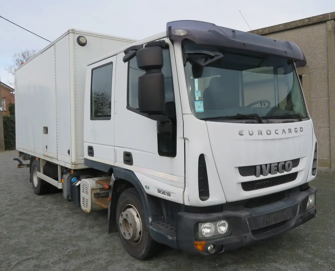 Trucks-Lkw Iveco eurocargo ML90E18 - dubbel cabine Blanc - 1