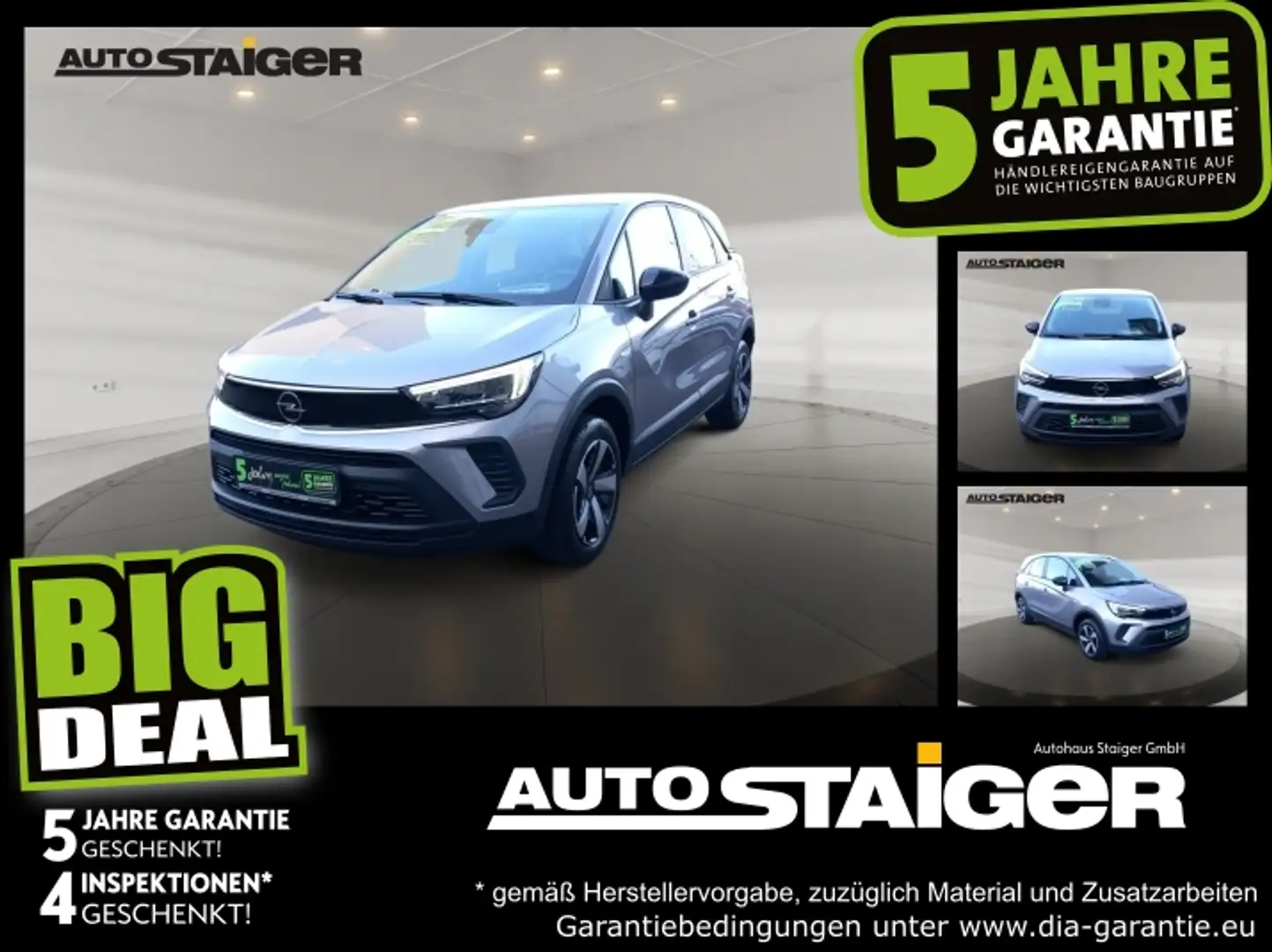 Opel Crossland 1.2 Turbo Enjoy Klimaanlage, PDC, SHZ, Grau - 1