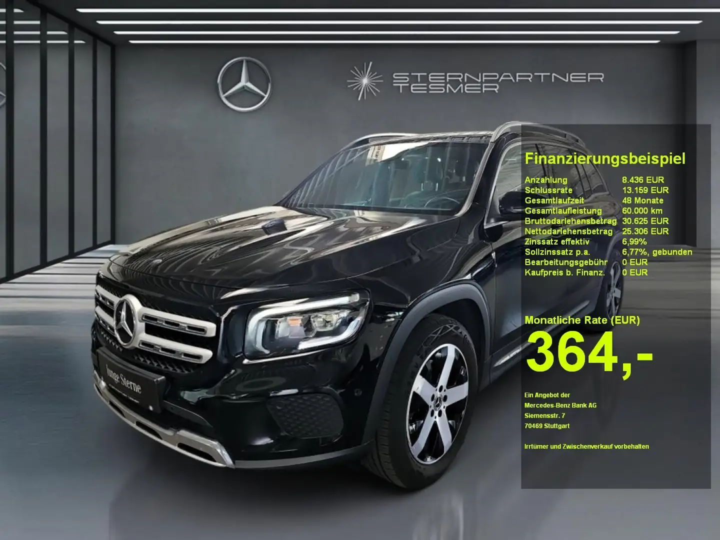 Mercedes-Benz GLB 200 d PROGRESSIVE+MBUX+DISTRONIC+KAMERA+AHK Schwarz - 1