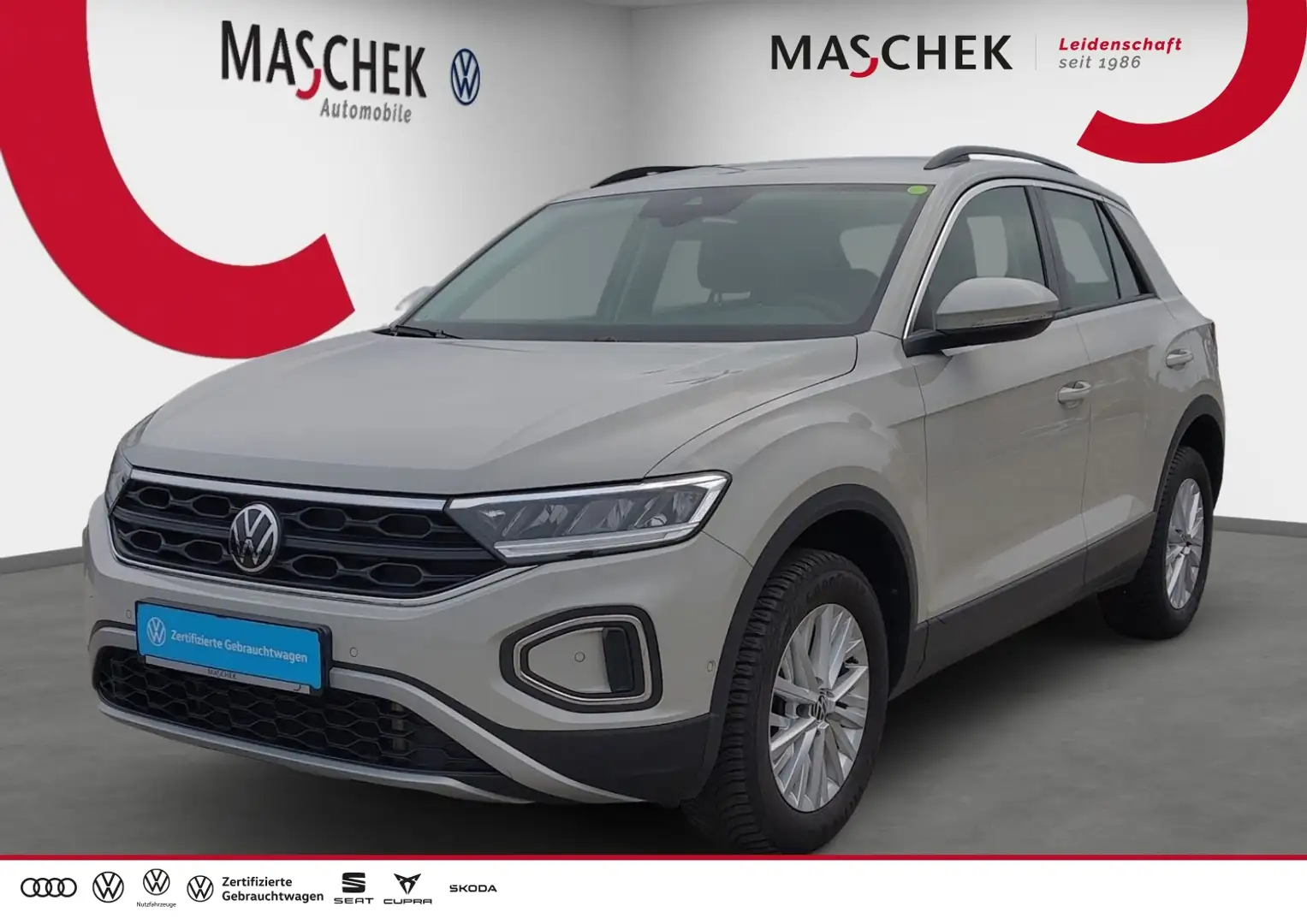 Volkswagen T-Roc Life 1.5 TSI DSG AHK Navi Sitzh LED Carplay Grau - 1