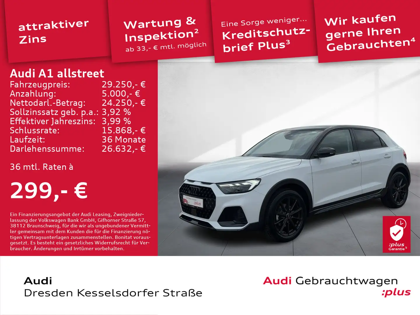 Audi A1 30 TFSI Navi LED DAB PDC Weiß - 1