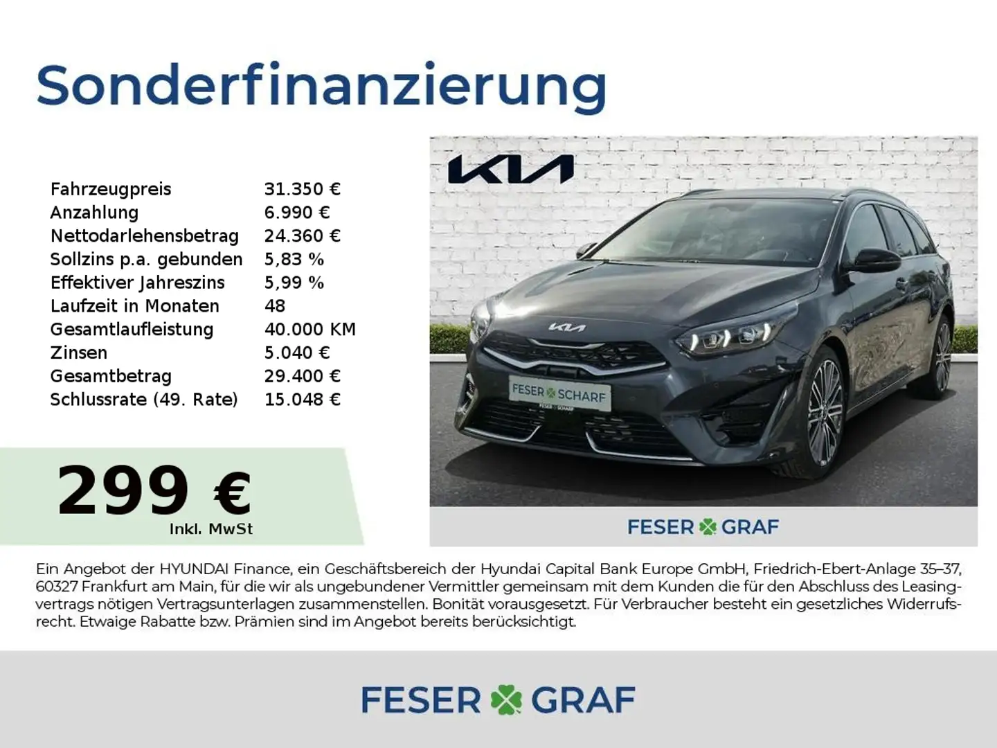 Kia Ceed SW / cee'd SW 1.5T DCT7 GT Line TECHNIK GD 18Z Grau - 1