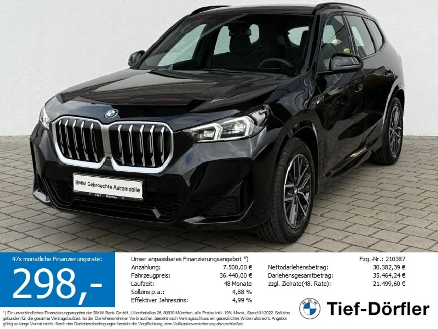 BMW X1 sDrive18i SAG M Sport LED+/CAM/K-ZUG/ALARM/SH Schwarz - 1