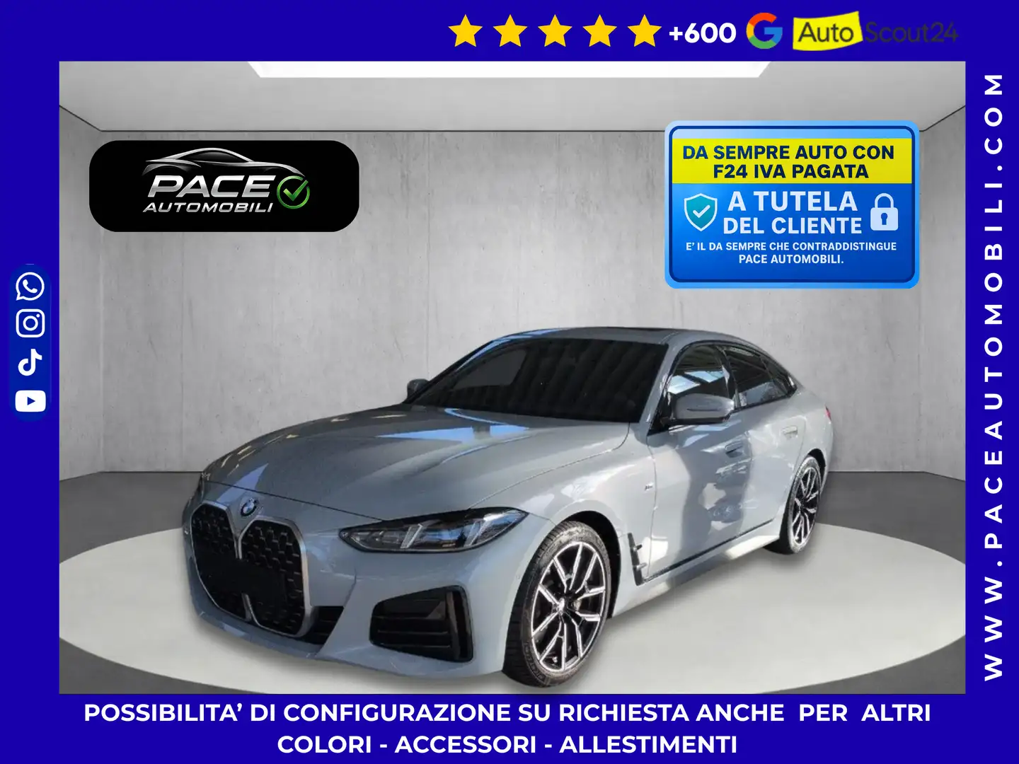 BMW 430 i XD GC GRAN COUPE M SPORT MSPORT M-SPORT TETTO Grigio - 1