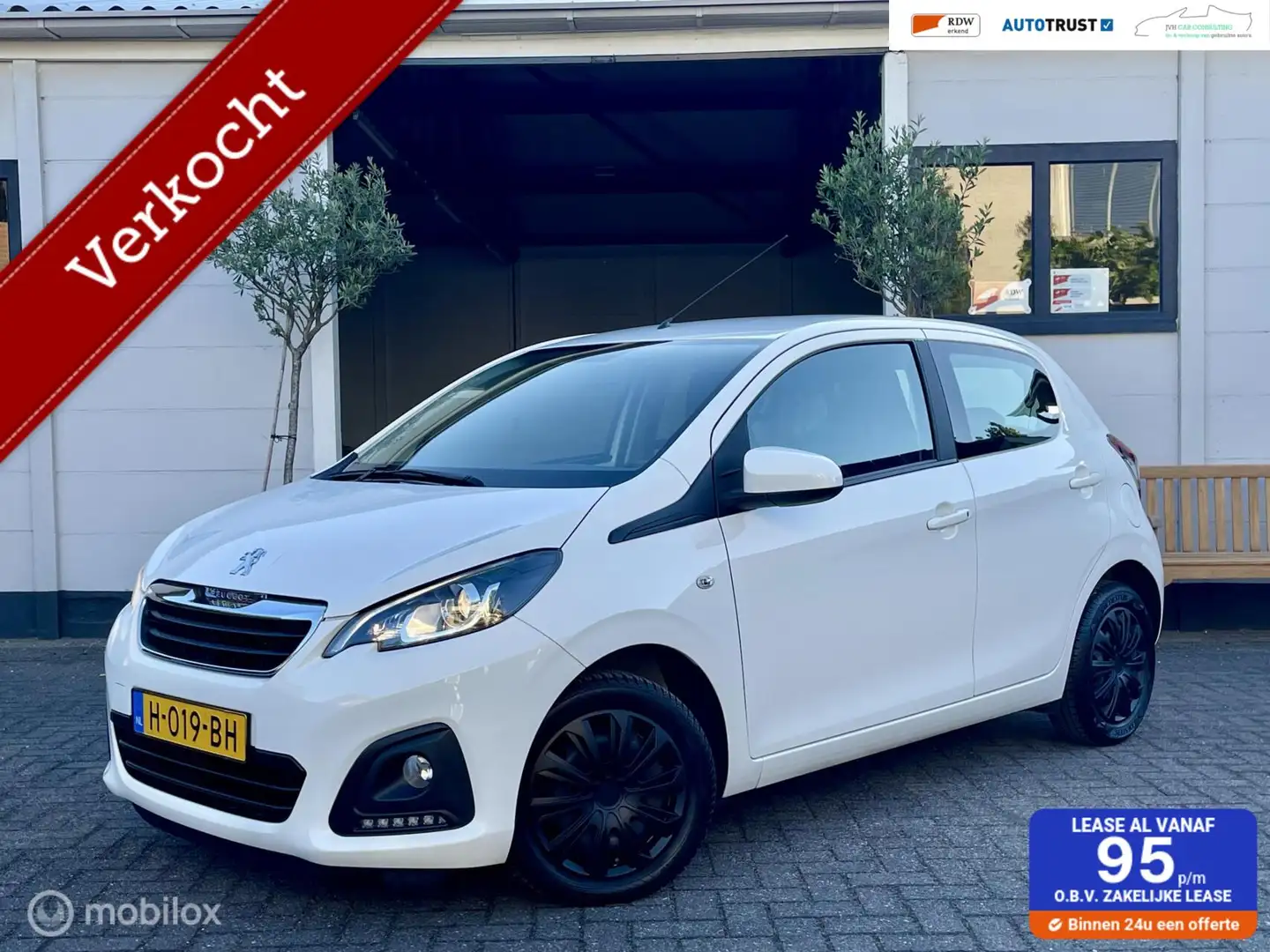 Peugeot 108 1.0 e-VTi|RIJKLAAR|A-C|BTW|CARPLAY|LED|PDC|USB! Wit - 1
