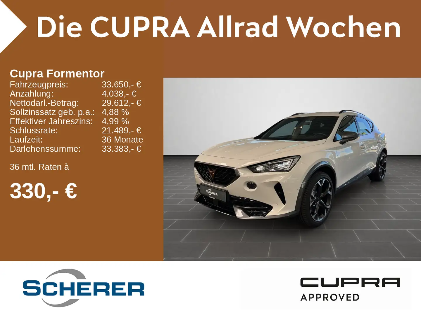 CUPRA Formentor VZ 2.0 TSI 4DRIVE DSG, Rückfahrkamera Weiß - 1