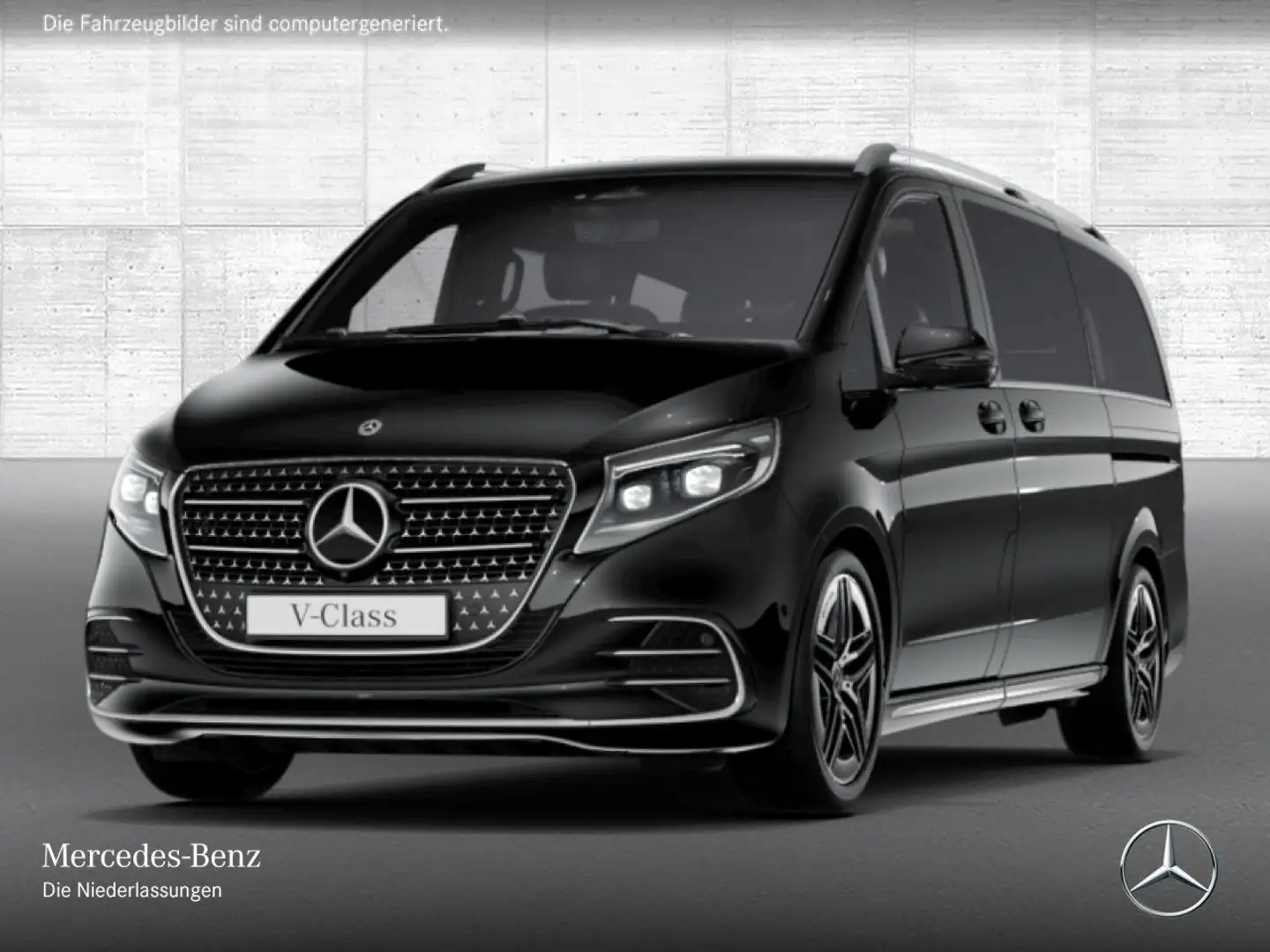 Mercedes-Benz V 300 d 4M AVANTGARDE+Allrad+AMG+SchiebDa+9G+AHK Schwarz - 2