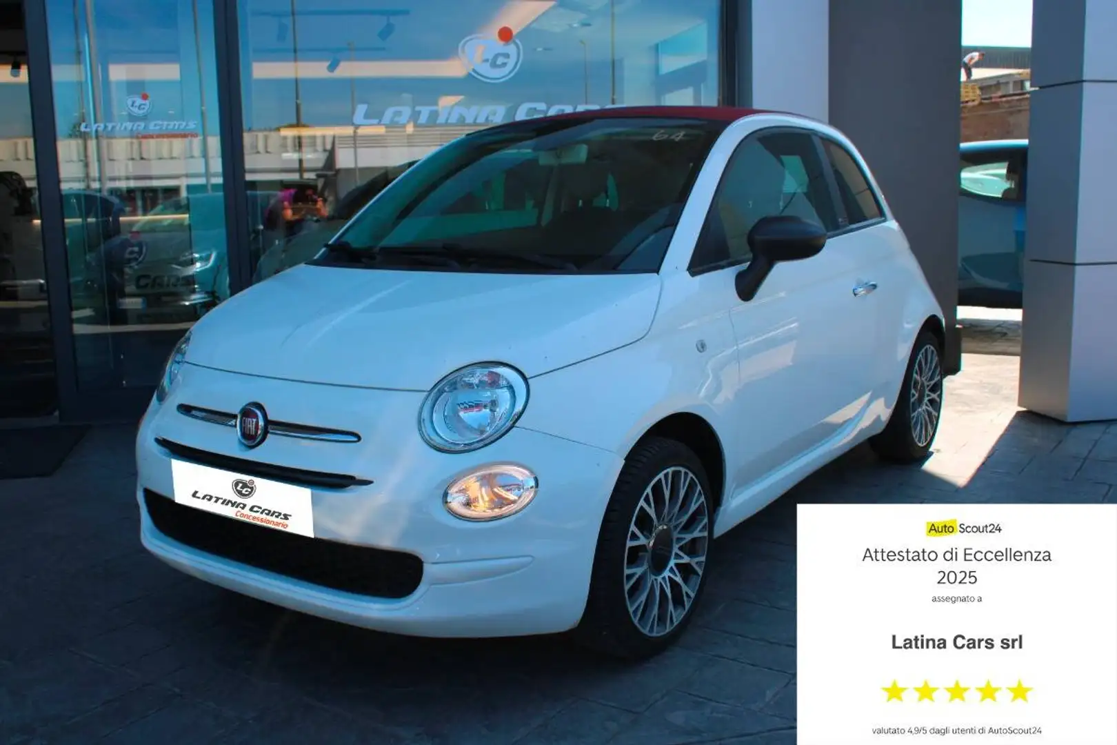Fiat 500C 1.2 Pop 69cv Cabrio Bianco - 1