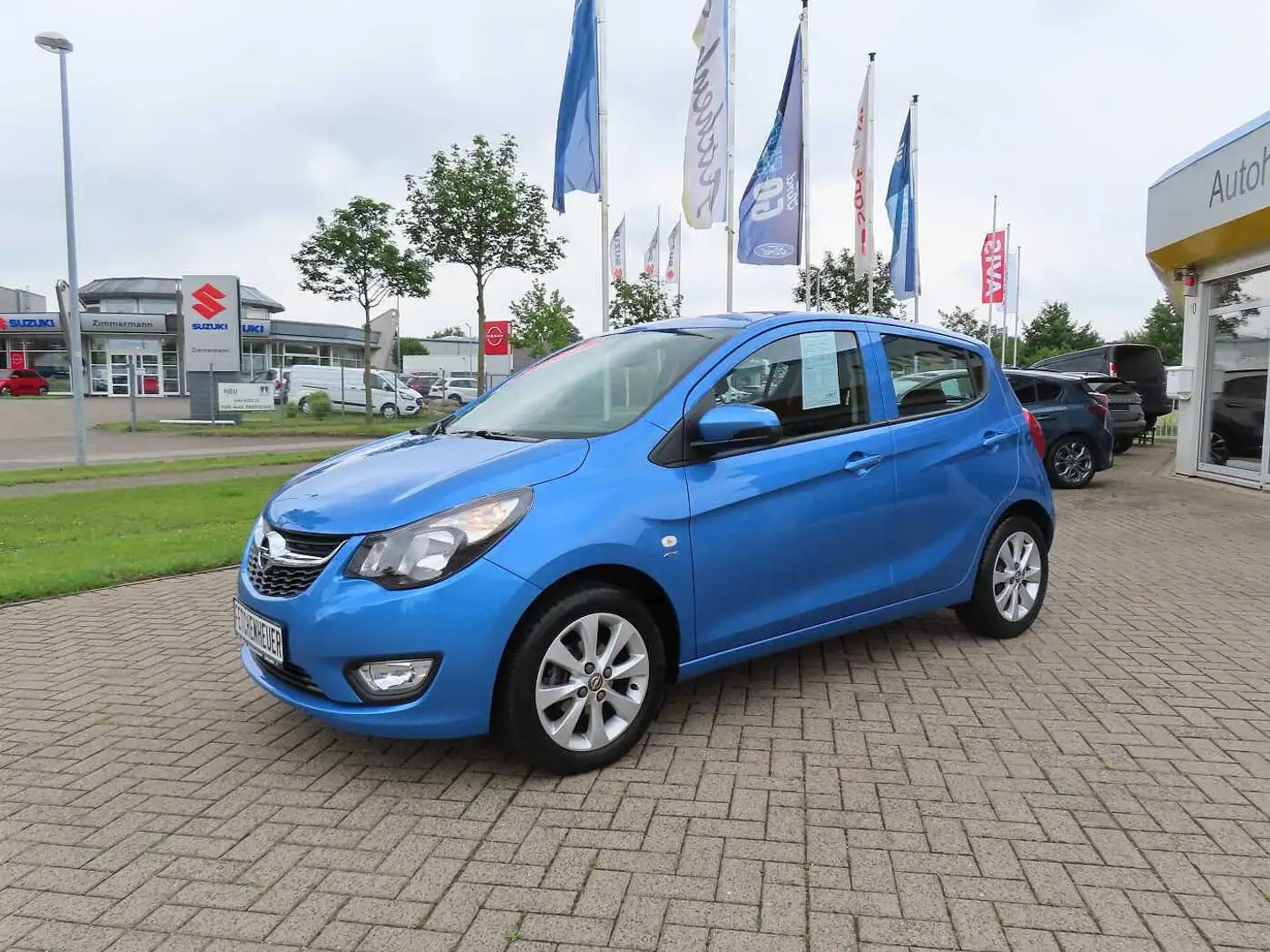 Opel Karl 1.0 Active m. KLIMA+SHZ+TEMP+PDC+BLUET+ALU Blauw - 2