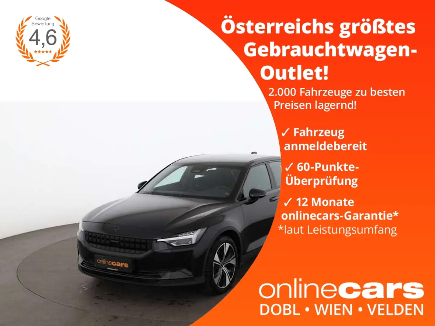 Polestar 2 Elektro 78kWh Long Range Dual Aut LED R-CAM NAV Schwarz - 1