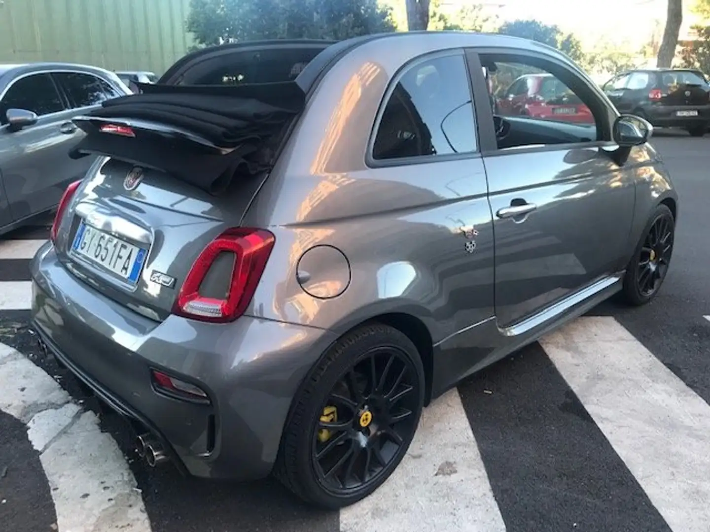 Abarth 595C CABRIO EDIZIONE F 210 CV SCARICO MONZA BREMBO 330 Grigio - 2
