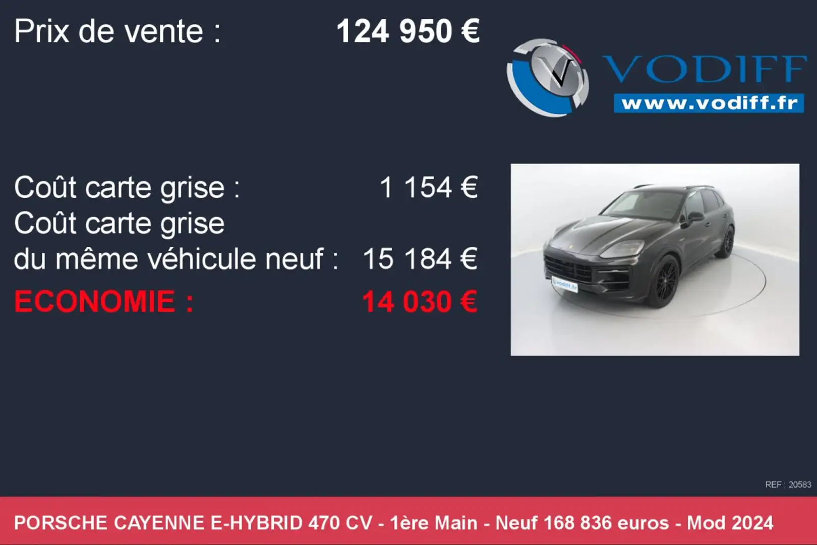 Porsche Cayenne E-HYBRID 470 CV Noir - 2