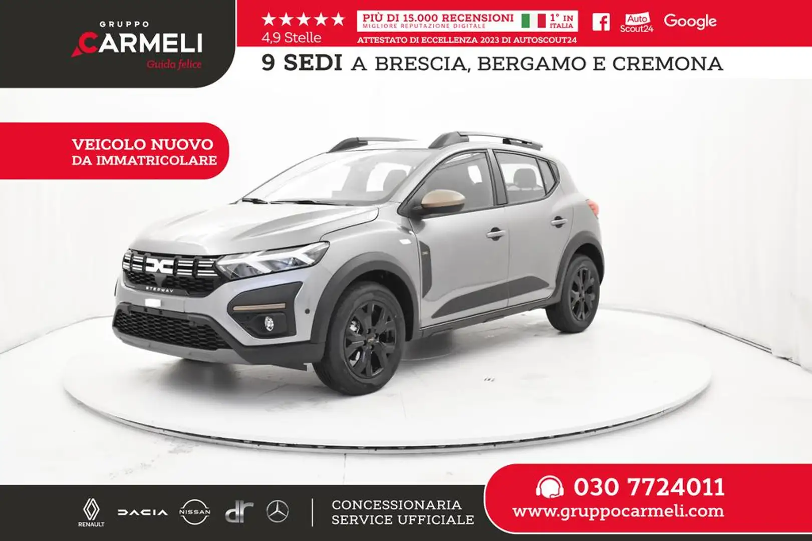 Dacia Sandero Stepway 1.0 tce Extreme Up Eco-g 100cv - GPL - Grijs - 1