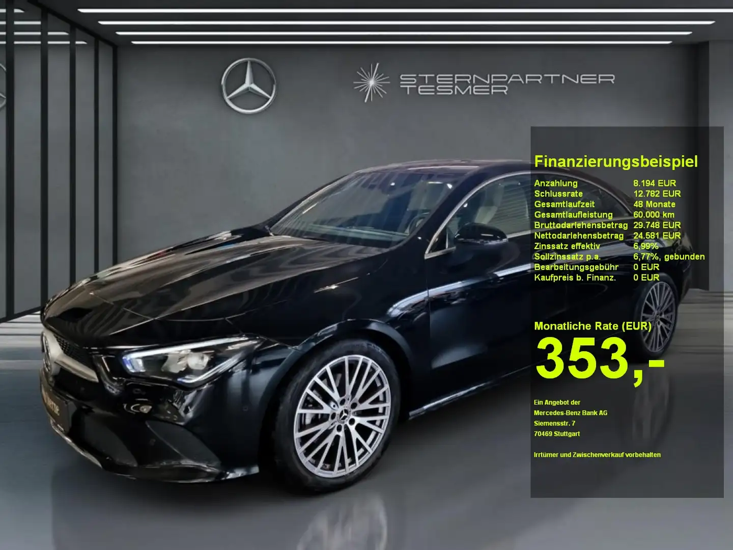 Mercedes-Benz CLA 200 Coupé PROGRESSIVE+MBUX+AMBIENTE+KAMERA Negro - 1