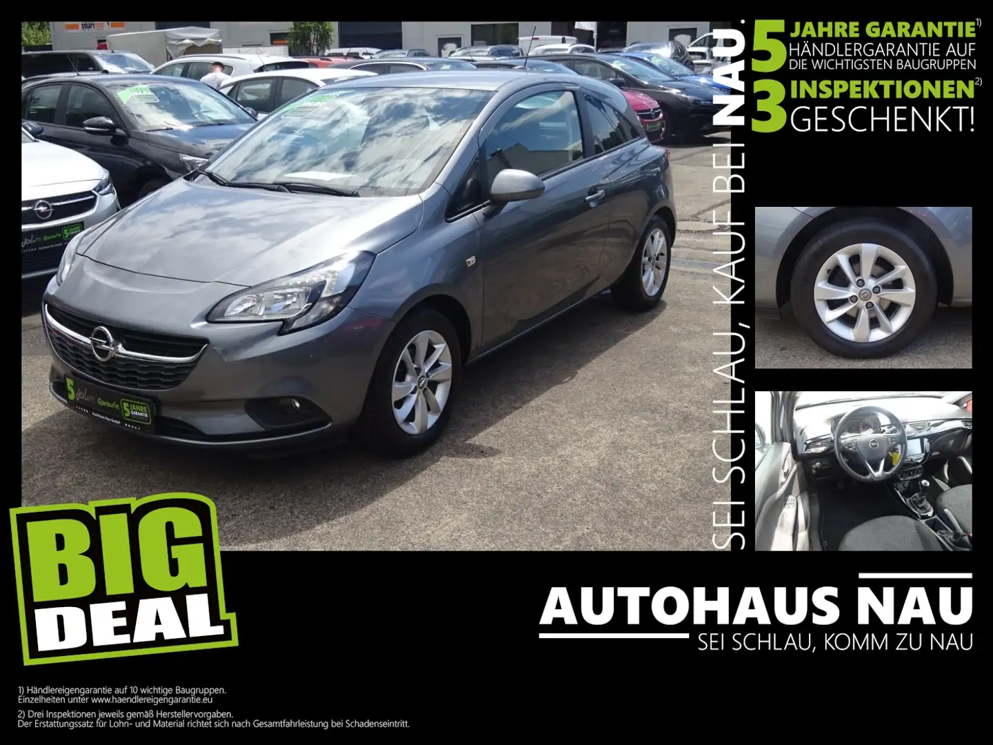 Opel Corsa E 1.4 ON inkl. Inspektionspaket BIG DEAL! Grau - 1