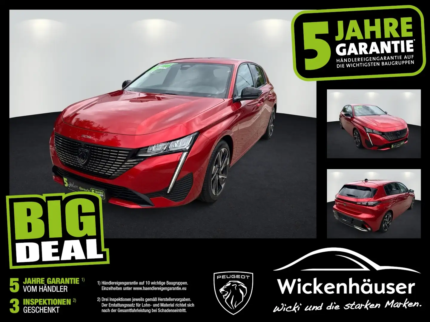 Peugeot 308 130 Allure Pack Anhängerkupplung Navi Rot - 1