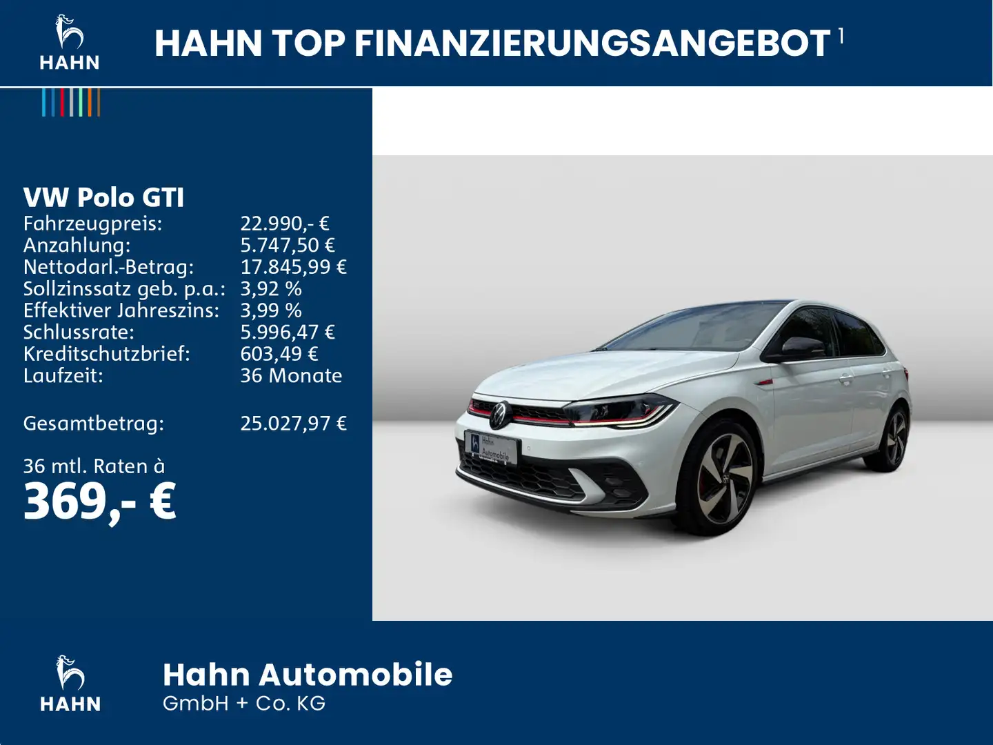 Volkswagen Polo GTI 2.0TSI DSG Matrix CAM ACC Sitzhzg Weiß - 2