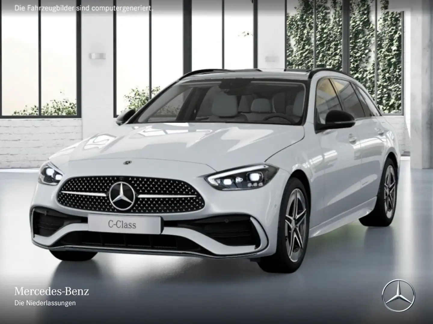Mercedes-Benz C 300 e T AMG+NIGHT+PANO+360+AHK+BURMESTER+TOTW+9G Weiß - 2