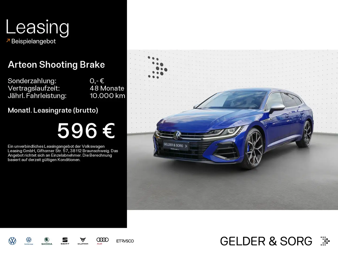 Volkswagen Arteon R 270km/h*S-Sitze*20Z*H&K* Blau - 1