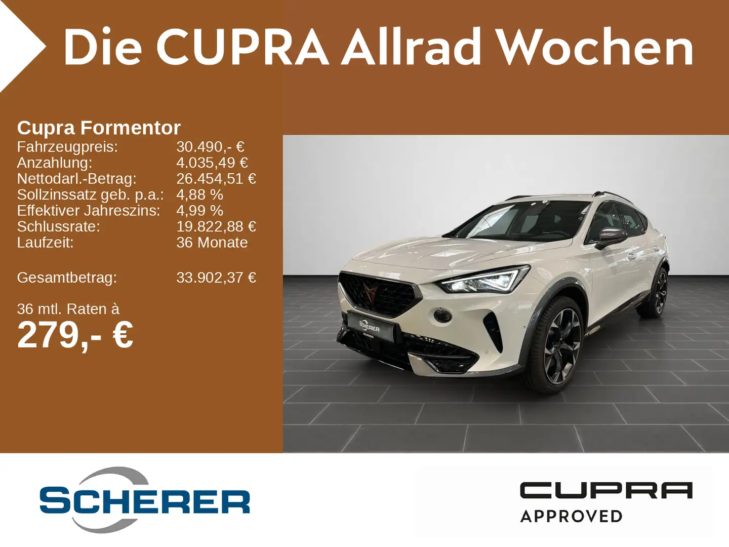 CUPRA Formentor VZ 2.0 TSI 4Drive DSG, Rückfahrkamera Weiß - 1