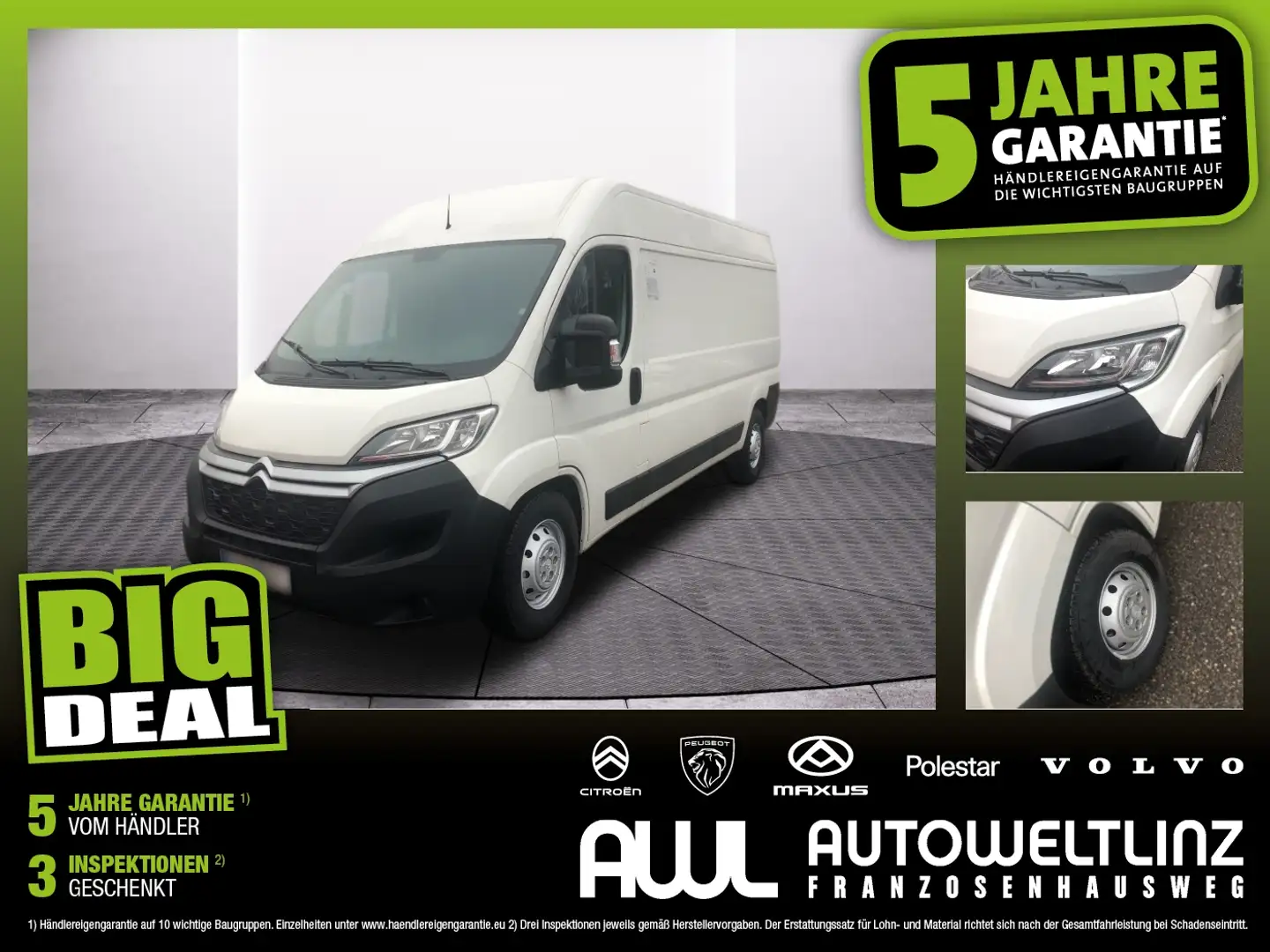 Citroen Jumper 35+ L3H2 Batterie 70 kWh PDC KAM Bílá - 1