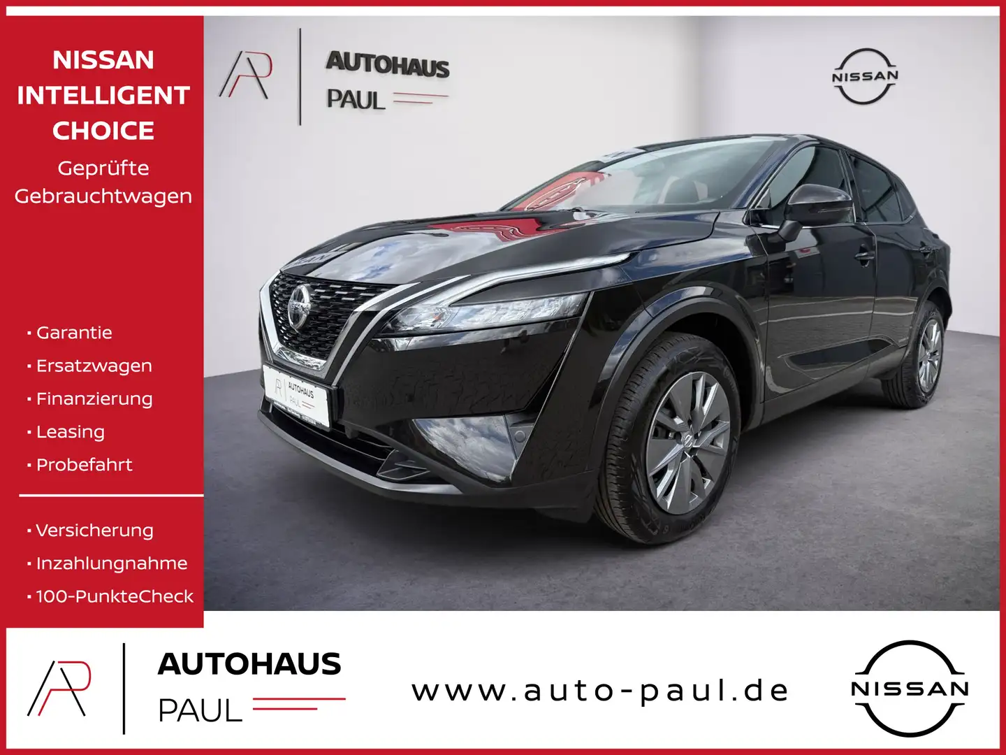 Nissan Qashqai 1.3 DIG-T Visia, Klima, PDC, LED Schwarz - 1