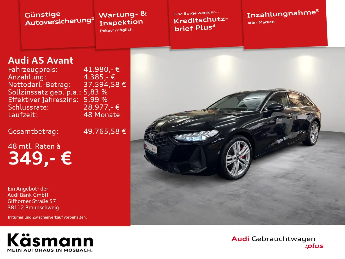 Audi A5 TFSI AHK NAV ACC SHZ PDC Schwarz - 2
