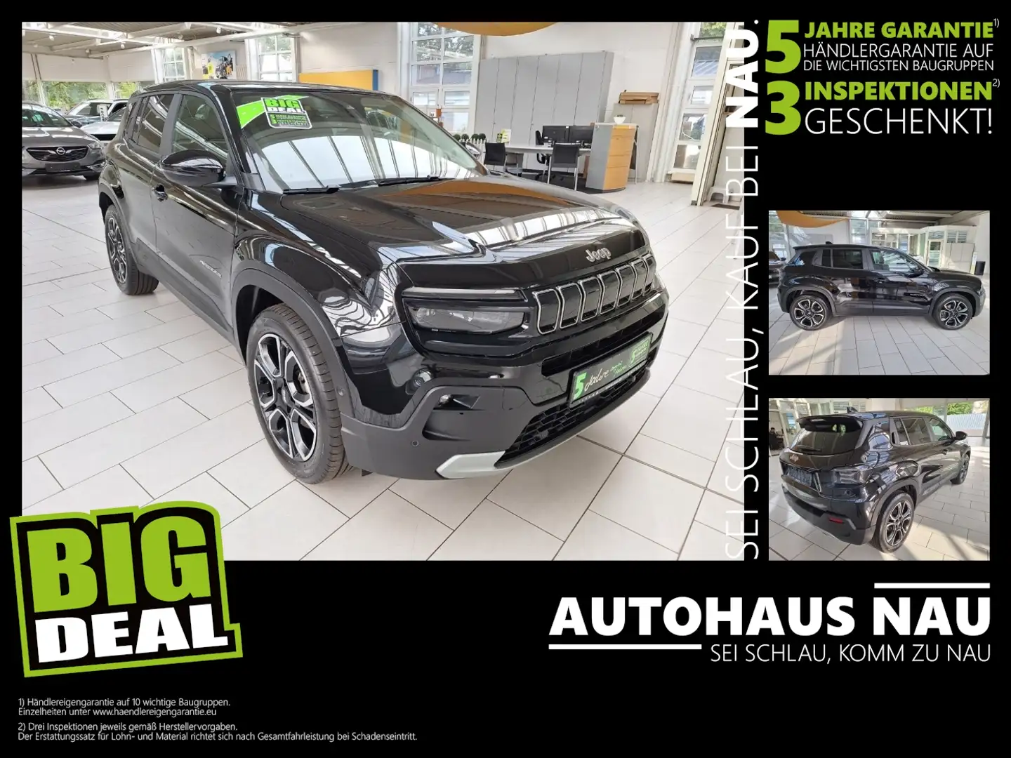 Jeep Avenger 1.2 Limited Mild-Hybrid inkl. Big Deal Zwart - 1