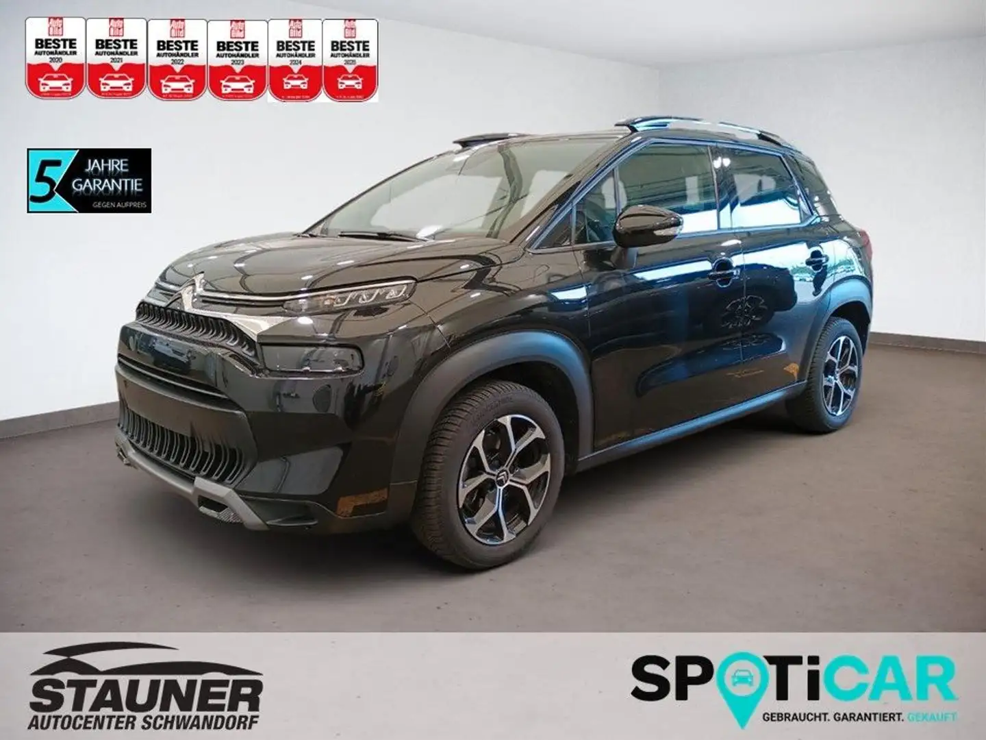 Citroen C3 Aircross PureTech S/S 130PS AT6 Plus *PDC* Black - 1