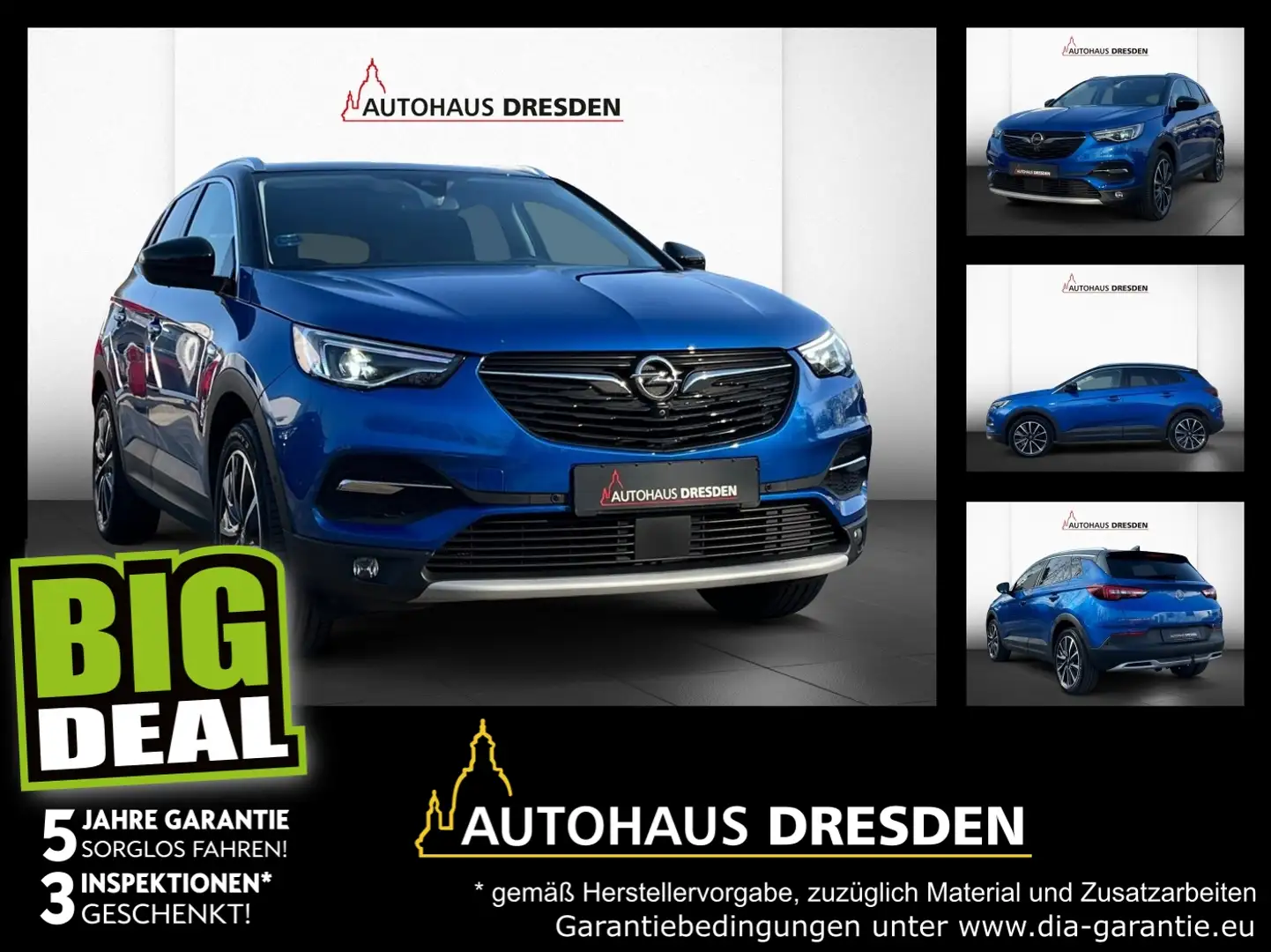 Opel Grandland 1.2 Turbo Ultimate FLA 360 ParkAss. Blauw - 1