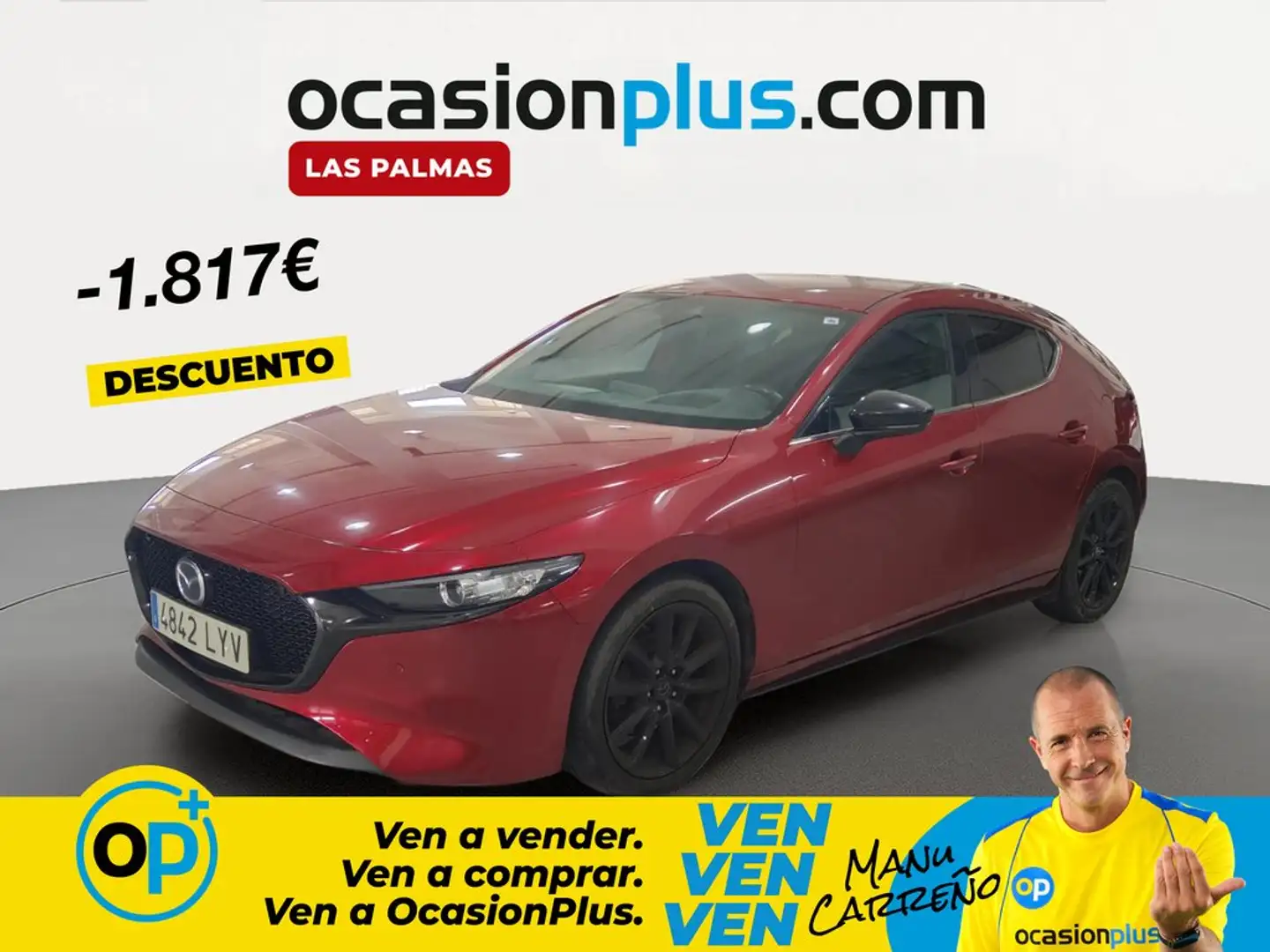 Mazda 3 2.0 e-Skyactiv-G Homura 90kW Rojo - 1