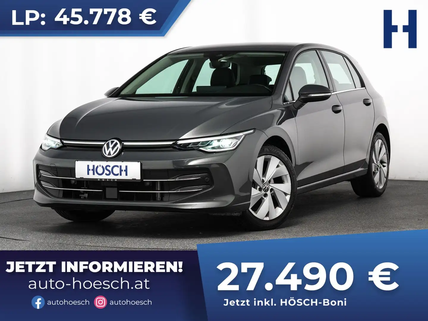 Volkswagen Golf 2.0 TDI Style Aut. ACC MASSAGE KAMERA ASSISTENZ Grau - 1